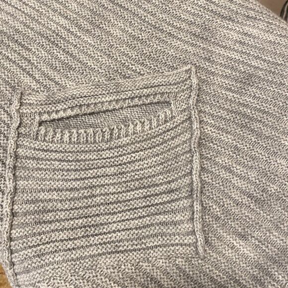 Coco Gio Italian gray rib knit cape cardigan One Size - Picture 6 of 8